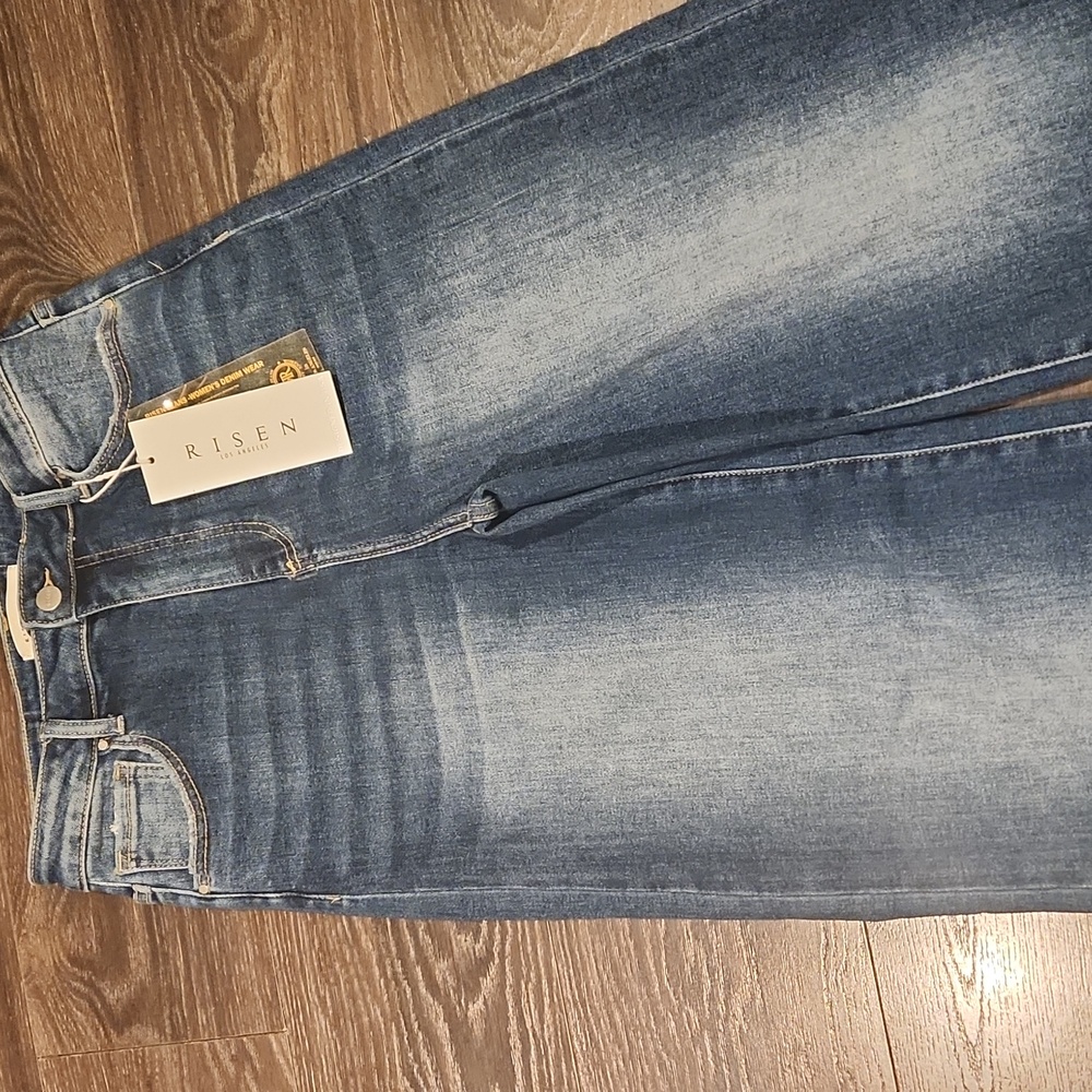 NWT! RISEN HIGH RISE TUMMY CONTROL WIDE LEG JEANS, 12/13 (31) - Picture 7 of 14